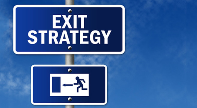 Traffic Sign "Exit Strategy"