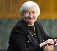 U.S. Federal Reserve Vice Chair Yellen testifies during a Senate Banking Committee confirmation hearing in Washington