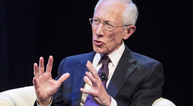 U.S. Federal Reserve Vice Chair Stanley Fischer participates in a discussion on the global economy during the World Bank/IMF Annual Meeting